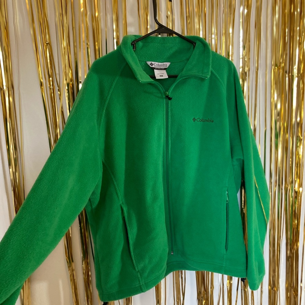 green Columbia fleece